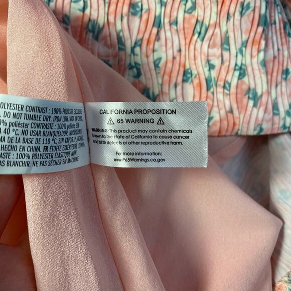 Endless Rose Floral Textured‎ Bow Tie Mini Dress Size M Pink Party - Picture 9 of 9